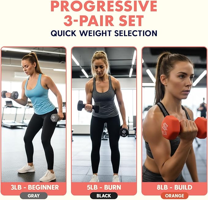 SQUATZ Dumbbell Weights Set with Stand