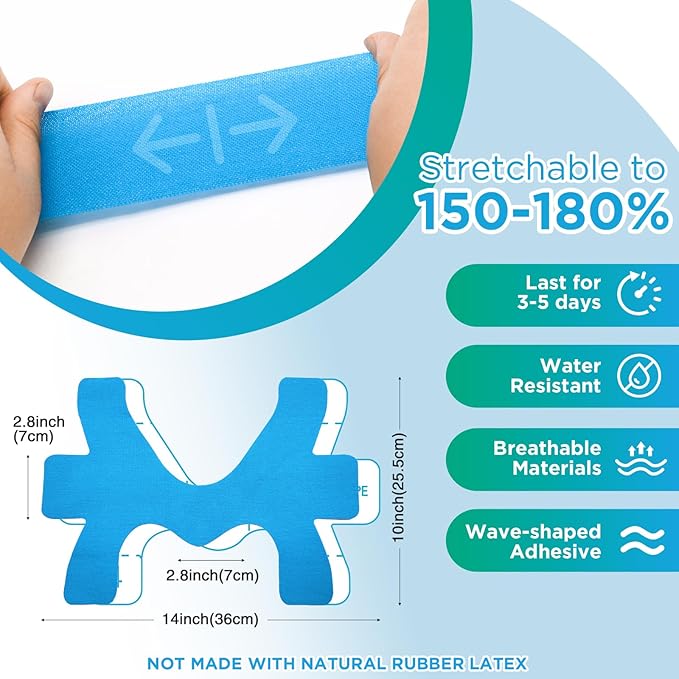 OK TAPE Precut Kinesiology Ankle Tape, 10 Pcs, Pain Relief, Prevent Ankle Sprain, Provide Support for Ankle Ligament, Elastic Athletic Tape, Breathable Kinetic Tape for Daily use - BPink