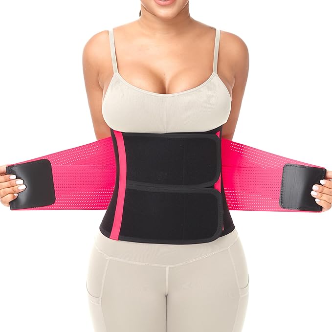 Waist Trainer for Women & Men - Sweat Belly Fat Trimmer Belt - Tummy Control Body Shaper & Back Support Sauna Suit