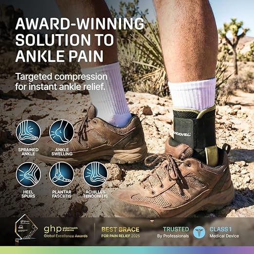 MODVEL Slim Lace Up Ankle Brace, Adjustable Ankle Braces for Men, Ankle Brace for Women, Ankle Support for Women – Figure 8 Ankle Brace Strapping with Soft Pads for Sprained Joint Stability Ankle Wrap