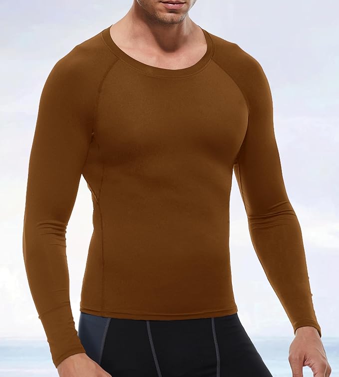 SPVISE 1 or 3 Pack Men's Compression Shirts Long Sleeve Workout Gym T-Shirt Running Top Cool Dry Sports Baselayer Undershirts