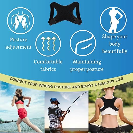 Back Brace Posture Corrector, Breathable Posture Corrector for Women, Comfortable Back Brace for Women, Relief for Upper and Lower Lumbar, Neck, Shoulder Pain