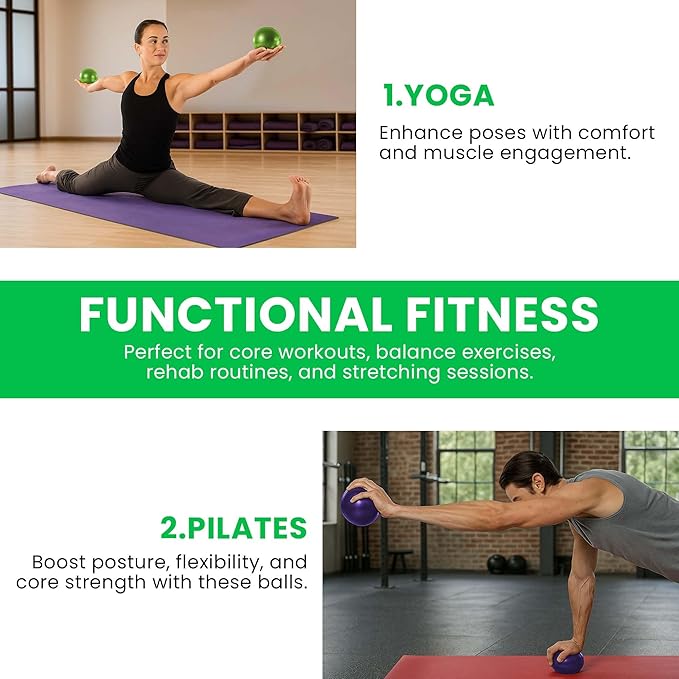 Bean Products Soft Weighted Balls for Exercise - Soft and Safe Workout Balls for Yoga, Rehab, Pilates and Fitness - Latex Free, Easy to Grip, Versatile Physical Therapy Exercise Ball