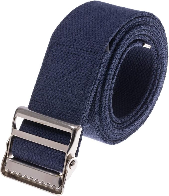 COW&COW Transfer and Gait Belt 72inch with Metal Buckle - Transfer Walking and Standing Assist Aid for Caregiver Nurse Therapist 2 inches (Navy Blue)