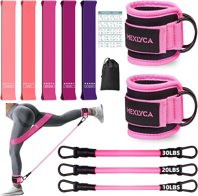 Resistance Bands Set – Resistance Band and Adjustable Ankle Exercise Bands with Cuffs Great Equipment for Training