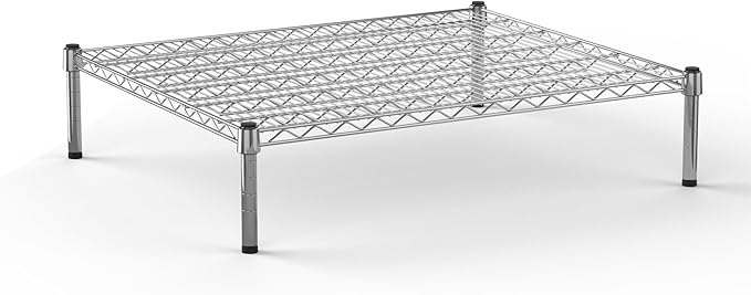 30''W x 36''L x 8''H Chrome Plated Wire Dunnage Rack | Off The Floor Storage