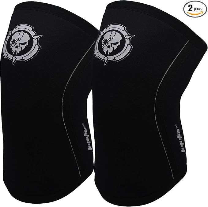 Jupiter Knee Sleeves (1 Pair), 7mm Compression Knee Braces for Squats,Weightlifting,Powerlifting,Cross Training for Men & Women (XX-Large)