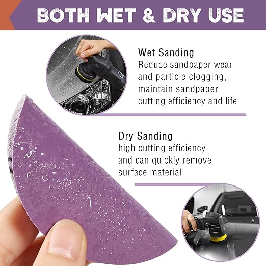 3 Inch 2000 Grits Sandpaper 35 pcs Wet Dry Hook and Loop Sanding Discs WEWINK PLUS Professional Aluminum Oxide Sand Paper Polish for Wood Metal Paint Finishing