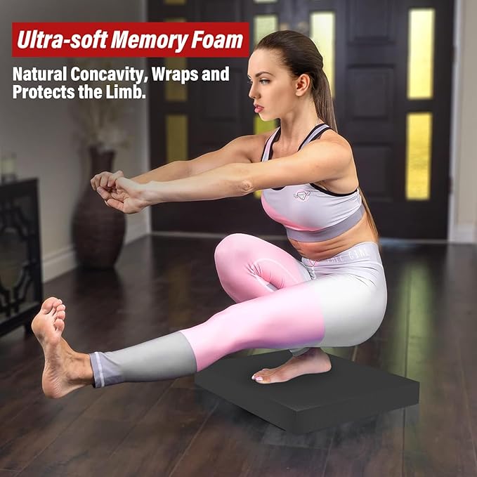 Balance Pad- Foam Balance Pad for Workout, Non-Slip & Water-Resistant Stability Trainer Mat, Soft TPE Exercise Foam Mat for Rehabilitation Stability,Physical Therapy,Fitness,Yoga (15.7" * 13" * 2")