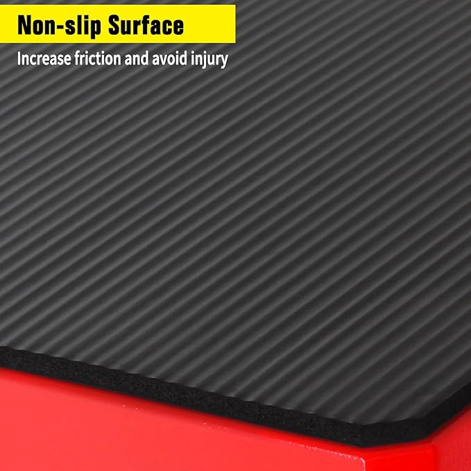 Steel Plyometric Jump Box, 18 Inch High Anti-Slip Plyo Box for Home Gym Conditioning and Strength Training