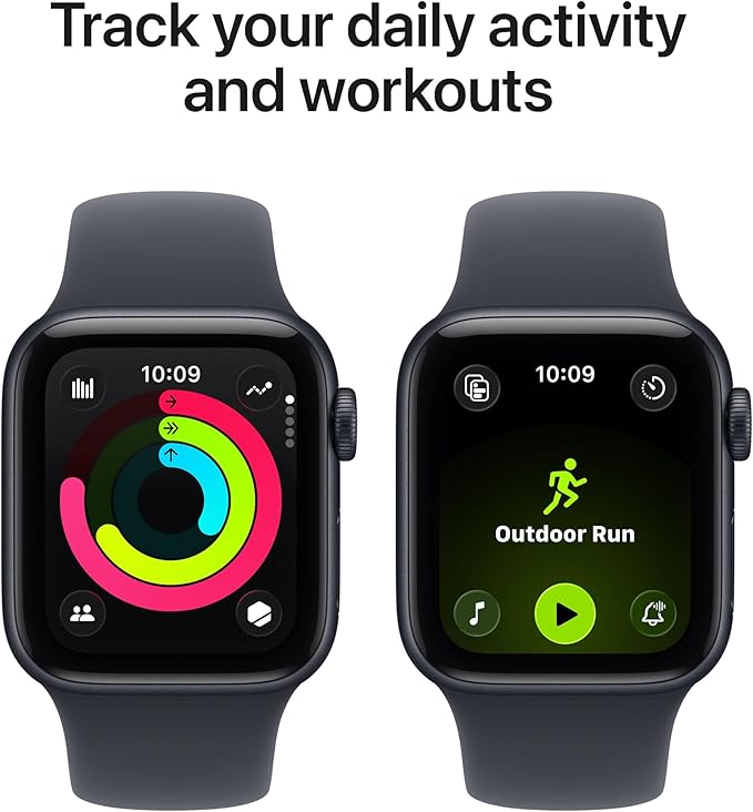Apple Watch SE 3 [GPS 40mm] Smartwatch with Midnight Aluminium Case with Midnight Sport Band - S/M. Fitness and Sleep Trackers, Heart Rate Monitor with AppleCare+ (2 Years)