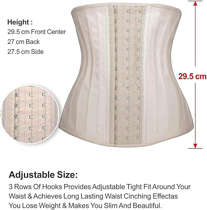 YIANNA Women's Underbust Latex Sport Girdle Waist Trainer Corsets Hourglass Body Shaper