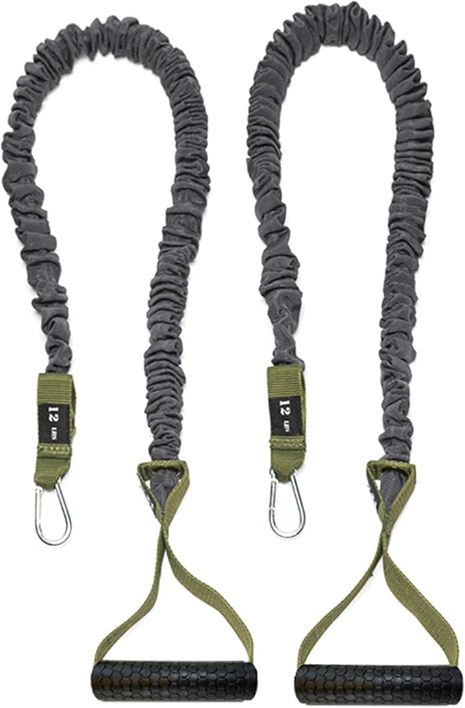 Resistance Cords - Cross Anchored Shoulder Exercise Bands - Ideal for Dynamic Warmups and Physical Rehab - One Pair of Cords - 4KOR Fitness