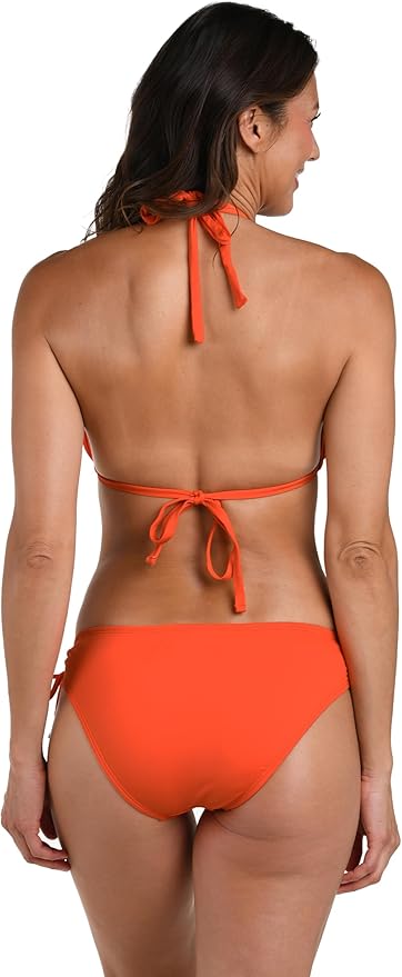 Island Goddess Rouched Halter Bikini Swimsuit Top