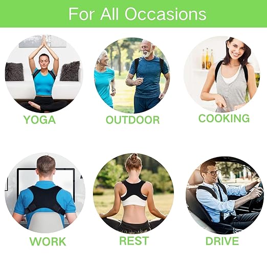 Posture Corrector for Men, Comfortable Straightener Posture Corrector, Breathable Back Brace for Men Lower Back, Back Support Brace, Spine, Shoulder and Neck Pain Relief