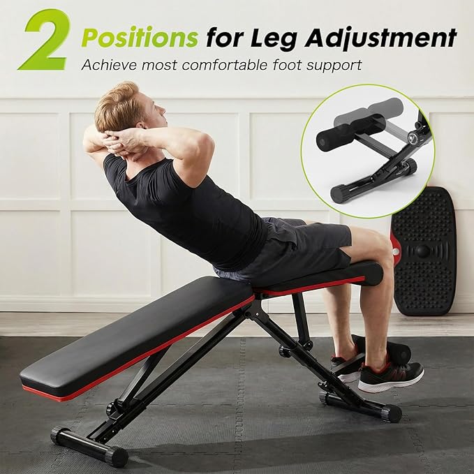 OLIXIS Adjustable Weight Bench for Full Body Strength Training, Foldable Workout Bench with Incline Flat Positions, 795 lbs Capacity Dumbbell Bench for Home Gym, Sit Up, Press, and Ab Exercises