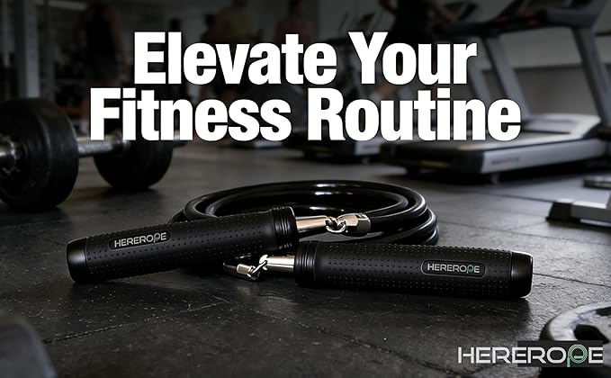 Weighted Jump Rope 1LB for Men & Women - Heavy Duty 11mm Steel Cable, Metal Handles with Smooth Spin, Comfortable Grips & Adjustable Length | Perfect for Muay Thai, MMA & High-Intensity Fitness Workouts