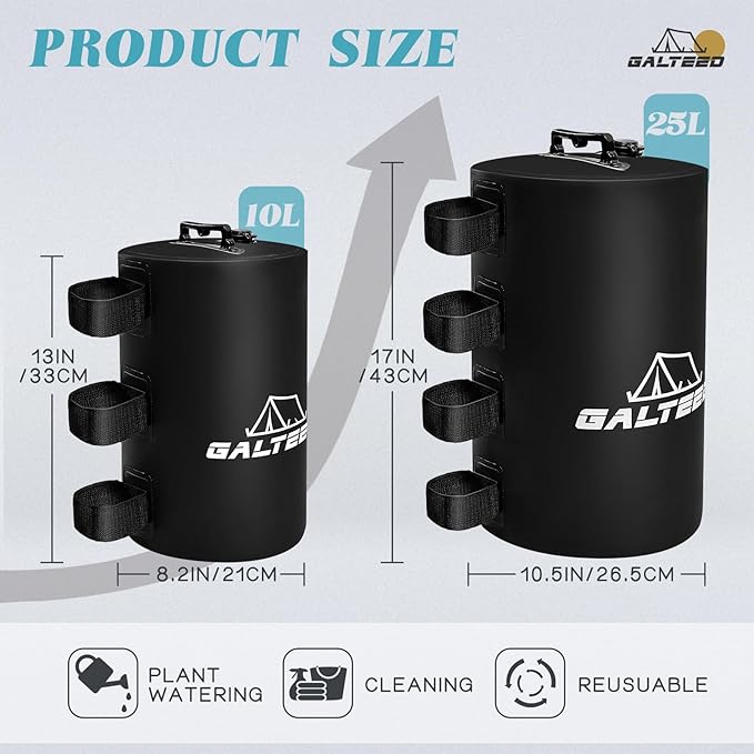 Canopy Water Weight Bag,220 LBS Water Tent Weights Set of 4 Leg Weights for Pop Up Canopy,Canopies,Tent,Gazebo,Black
