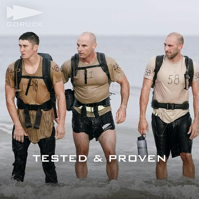 GORUCK Padded Hip Belt - Adjustable Weight Lifting Belt for Enhanced Comfort & Stability, Ideal for Long Rucking & Heavy Lifting Work, Compatible w/Side MOLLE Webbing on GR1, GR2, & Rucker - Black