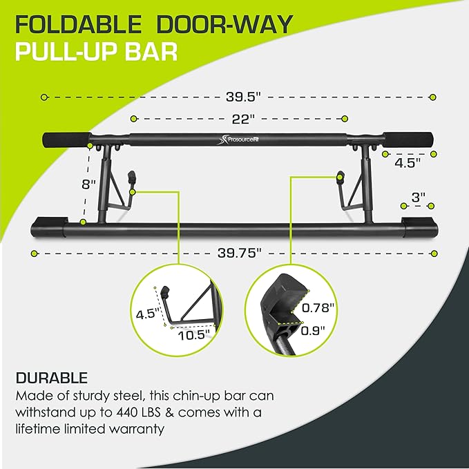 ProsourceFit Pull Up Bar for Multi Use Fitness & Home Gym Exercise