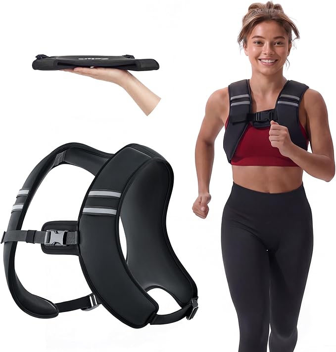 ZELUS Weighted Vest, Washable Z-Fit Soft Iron Weighted Vest for Women and Men, 5/10/15 lb Weight Vest with Reflective Strips & Adjustable Straps, Ultra Thin Weight Vest for Gym Strength Training