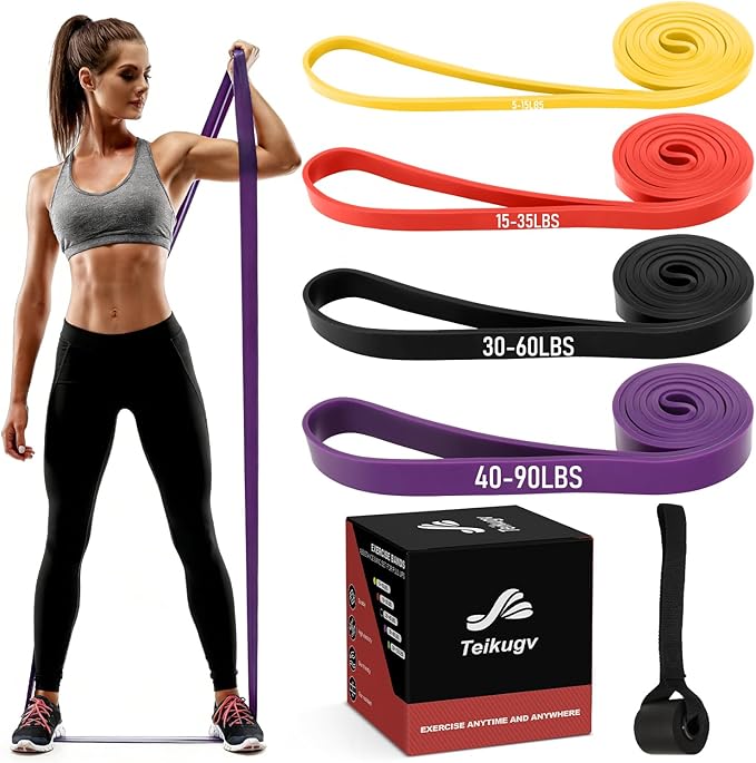 Resistance Bands for Working Out, Pull Up Assistance Bands Set, Exercise Workout Bands for Full-Body Training, Fitness, Physical Therapy, Home Gym for Women & Men