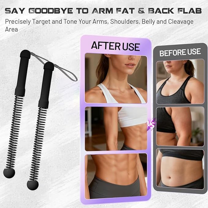 Weighted Ropeless Battle Ropes, Portable Battle Ropes for Home Gym, 2PCS Cordless Battle Rope for Home Gym, HIIT, Strength, Quiet Portable Training Rope, Workout Ropes Versatile Fitness Equipment