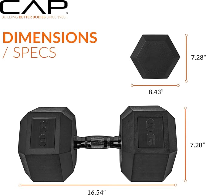 CAP Barbell Coated Dumbbell Weight | Multiple Options Pairs & Sets