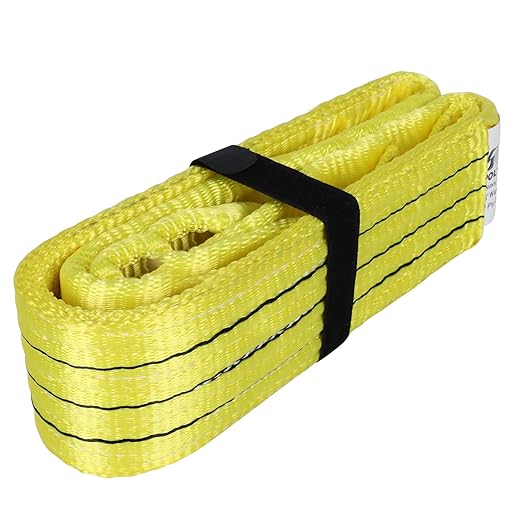 Heavy Duty Lift Sling - 3" x 10' 2-Ply Polyester Flat Eye Lift Sling Straps, Tree Saver Recovery Strap Web Sling Rigging Securing Moving Tow Hoisting Gear Kit - 17600lb