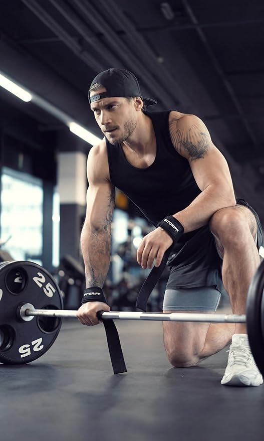 Fitgriff® Lifting Wrist Straps for Weightlifting, Gym, Deadlift, Workout (Made of Premium Cotton & Padded) - Men & Women