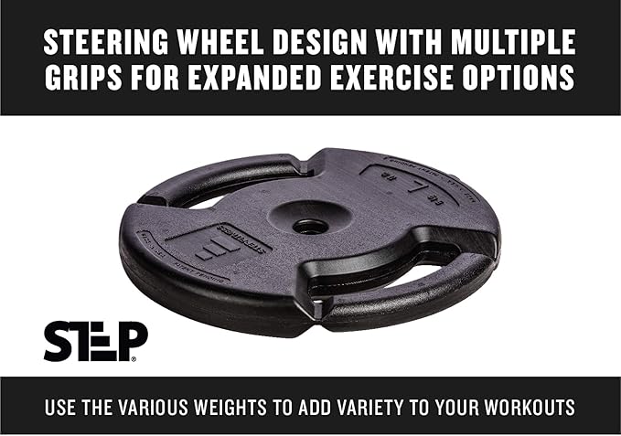 The Step Fitness Adjustable Dumbbell Set or Barbell Weight Set, 35-60 lbs, with Collars, and Weights