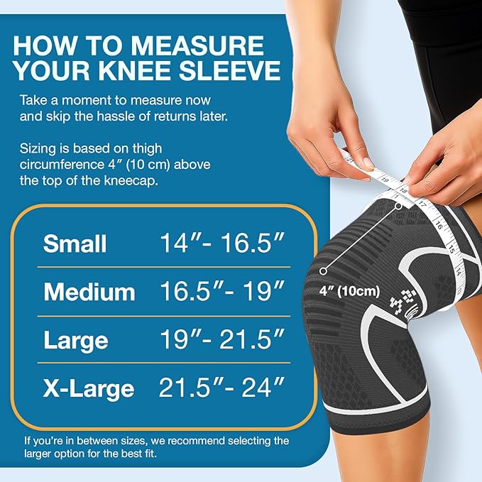 UFlex Athletics Knee Brace for Men and Women Knee Compression Sleeve Support for Arthritis Joint Pain Relief, Workout, Swelling, Sports, Circulation, Running, Recovery Support for ACL & Meniscus Tear