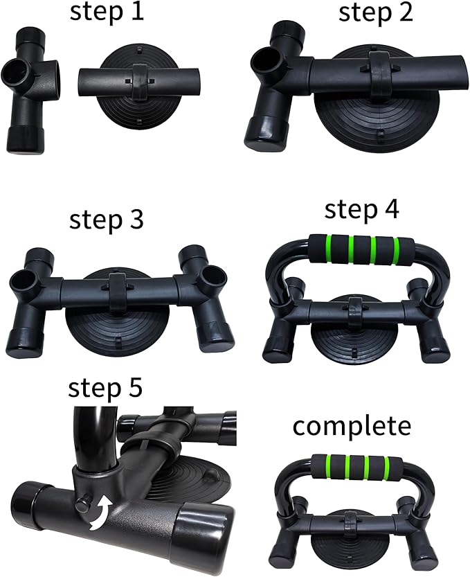 Push Up Stand with Suction Cup Base for Ultimate Anti-Slip Stability, Home Gym Equipment for Men & Women, Chest Workout with Comfort Foam Grips