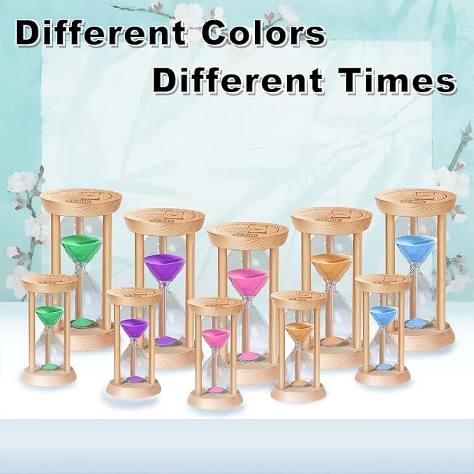 30 Minute Wooden Sand Timer Hourglass, 30 Min Sand Clock, Reloj De Arena, Pink Hour Glass Sandglass for Home, Office, Decorative, Game, Classroom (Pink)