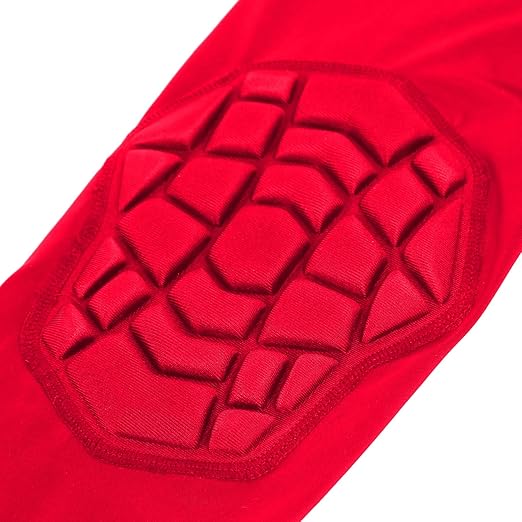 Knee Pads Wrestling Knee Sleeve Compression Leg Sleeves for Volleyball Basketball, Knee Compression Sleeve for Youth and Adult(Red_S_2 Pcs)