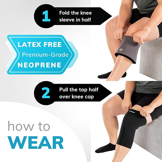 BraceAbility Plus Size Neoprene Compression Knee Sleeve - XXL Support Brace for Bariatric Men and Women with Arthritis Joint Pain or Kneecap Instability, Fitting Big Legs and Large Thighs (2XL)