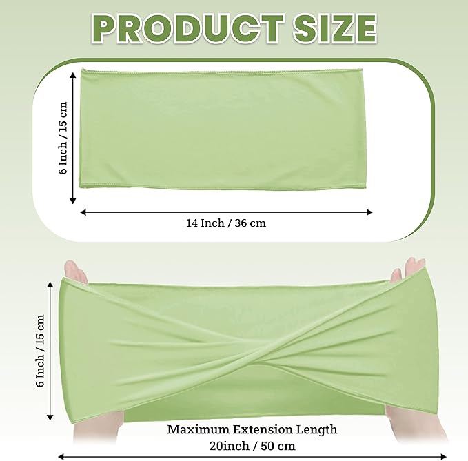 VDS Pack of 125 PCS | Sage Green | Spandex Chair Sashes Bows Without Buckle | Stretch Elastic Banquet Universal Folding Chair Band Tie with for Wedding Party Conference Celebration Event Decoration