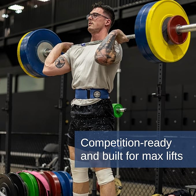 Weight Lifting Belt for Squats, Weightlifting Belt for Deadlifts - 4in Back Support for Bodybuilding | Powerlifting, Locking Metal Buckle, Weight Lifting Belts for Men - Quick Locking
