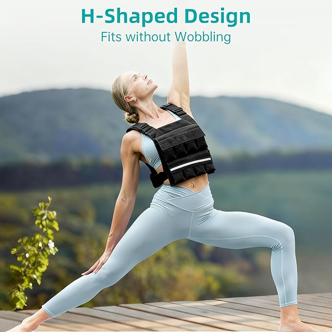 SUNRISING Weight Vest for Men Women，Adjustable Weighted Vests Strength and Endurance Training Fitness Workouts Tactical Running（Excluding Lead Blocks）