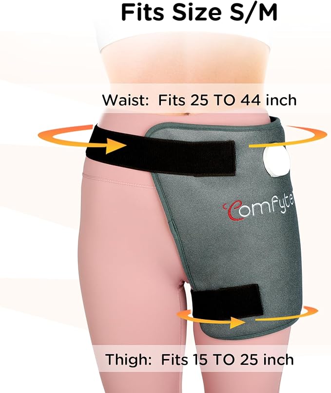 Comfytemp Hip Heating Pad Hip Brace, FSA Eligible Items Only List Birthday Gifts for Mom Women Dad Men, HSA Approve Lower Back Thigh Buttock, Heated Wrap, Electric HSA Heat Pad Hot Relax (S/M)