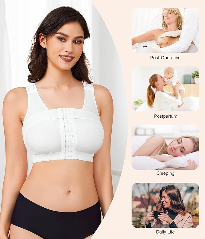 BRABIC Womens' Front Closure Post-Surgery Posture Corrector Bra Shaper Tops with Breast Support Band