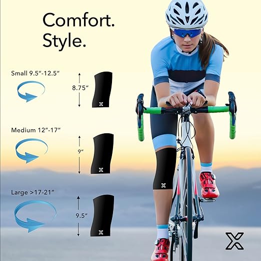 Body Helix Full Knee Compression Sleeve for Knee Pain Relief - Arthritis, Meniscus, Swelling, ACL, Sprains - Knee Sleeve for Women and Men (Royal Blue, Small)