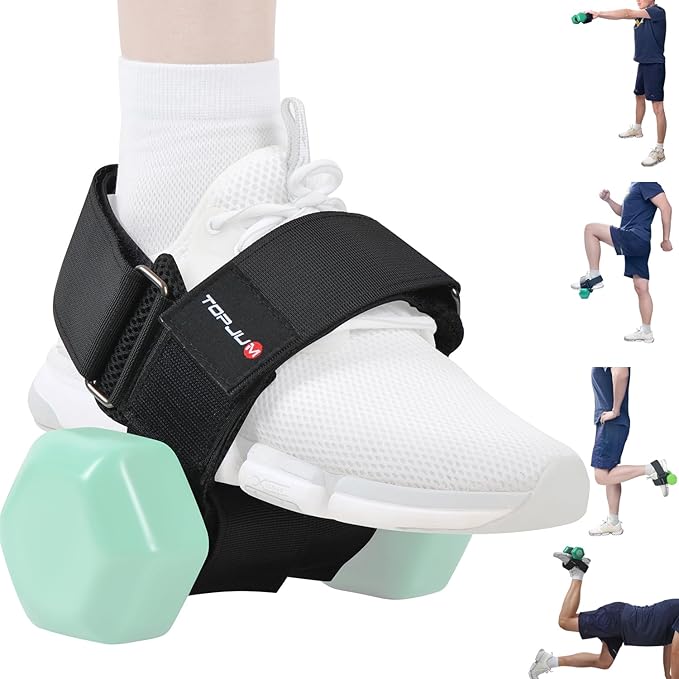 Original Dumbbell Foot Attachment, Tibialis Trainer, Adjustable Ankle Weights, Ankle Straps for Weight Lifting, Leg Workouts at Home for Hip, Shin Splint, Hamstring Curls, Leg extensions, Kettlebell Converstion Tool