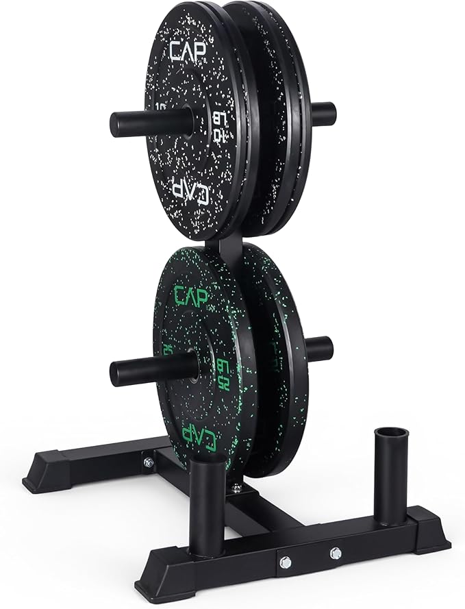 CAP 2-inch Olympic Bumper Plate Weight Set | 100-370 lbs | Multiple Colors | Storage Rack Optional