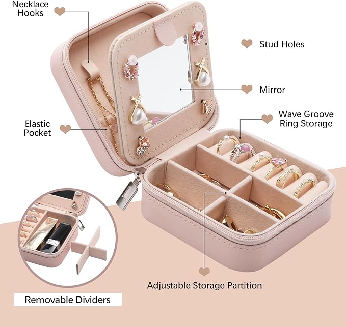 Softball Gifts Jewelry Box for Women, Birthday Gifts for Softball Lovers Players, Softballs Accessories for Women, Small Travel Jewelry Case Organizer for Female Friends
