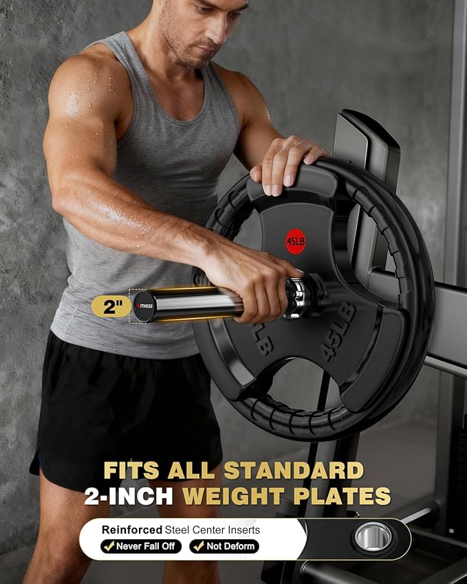 7FT Olympic Barbell for Home Gym Strength Training, 45 Lbs 2-inch Weight Bar with 28mm Grip, 1000 Lbs Capacity 190K PSI Alloy Steel