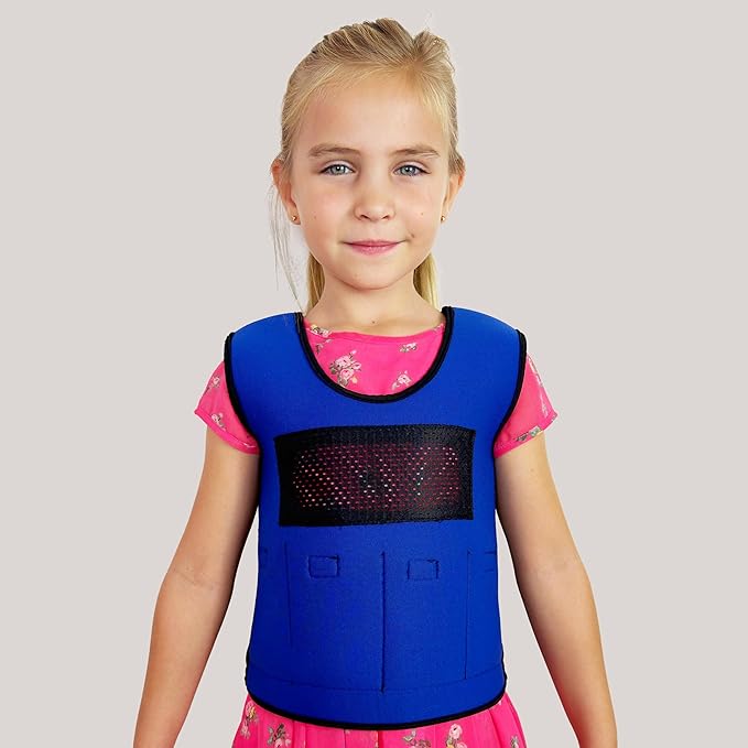 Weighted Vest for Kids with Sensory Needs(Large, Ages 10+) - Compression Vest for Children with SDP, ADHD, ADD, Sensory Overload - Kids Weighted Vest Includes 3lbs Adjustable Weights