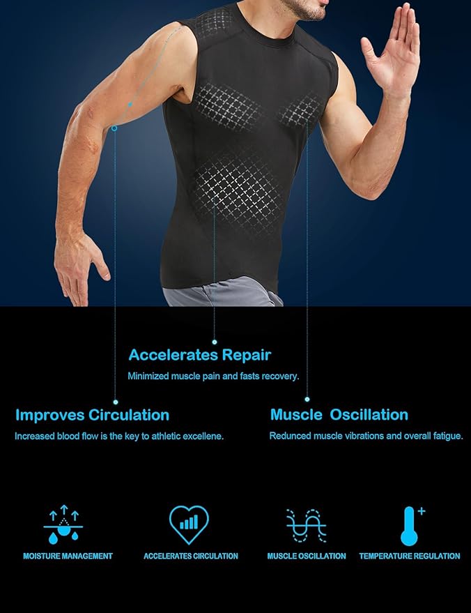 Dalavch 4 Pack Compression Shirts and Tank Tops Men Short Sleeve/Sleeveless Athletic Undershirt for Sport