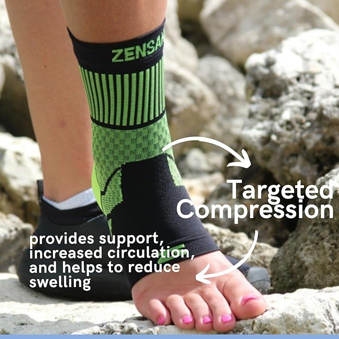 Zensah Ankle Support - Compression Ankle Brace - Running, Soccer, Sports - Ankle Sleeve Helps Sprains, Tendonitis, Pain