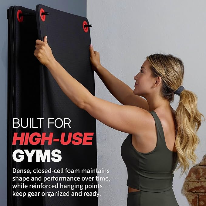 SPRI Hanging Exercise Mat, Fitness & Yoga Mat for Group Fitness Classes, Commercial Grade Quality with Reinforced Holes
